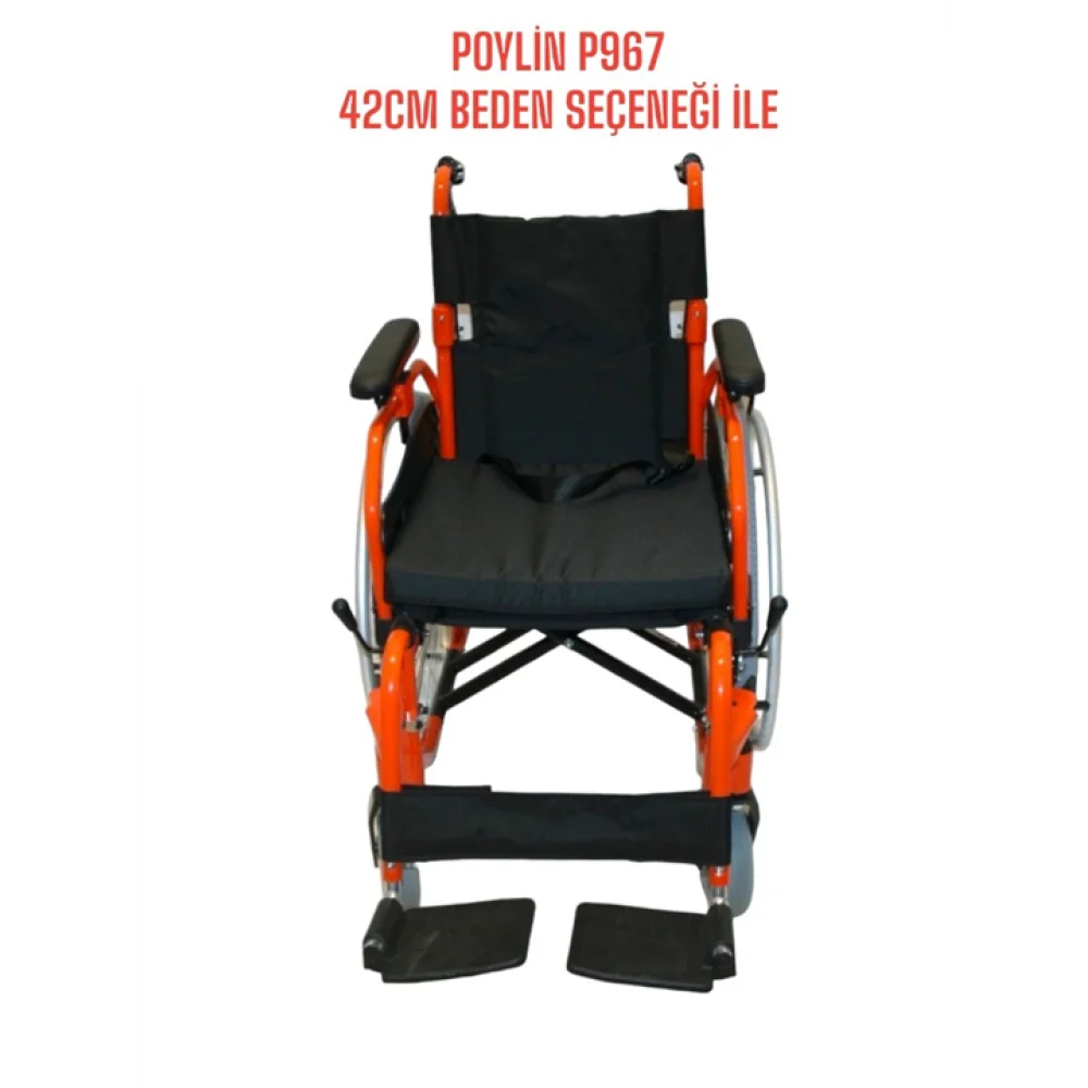 Poylin P967 Hafif Alüminyum Tekerlekli Sandalye görsel 5